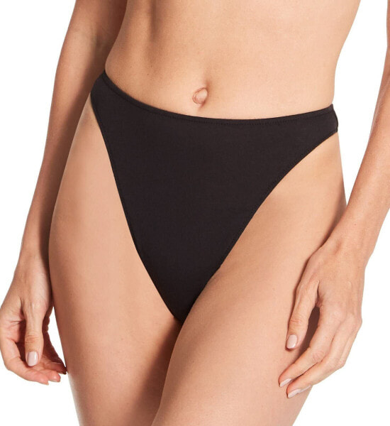 Only Hearts Organic Cotton High-Cut Thong Black Size SMALL 305192