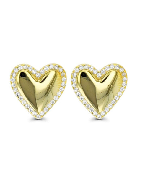 Серьги Macy's Heart Stud  Gold/Silver