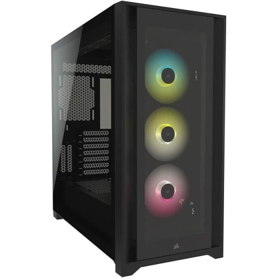 CORSAIR iCUE 5000X RGB PC-Gehuse - ATX Mid Tower gehrtetes Glas - Schwarz (CC-9011212-WW)