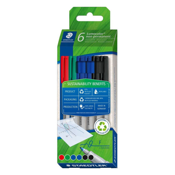 Set of Markers Staedtler Lumocolor 6 Pieces Multicolour