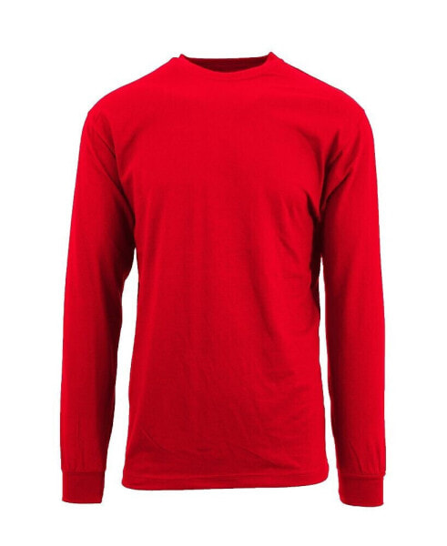 Men's Egyptian Cotton-Blend Long Sleeve Crew Neck Tee