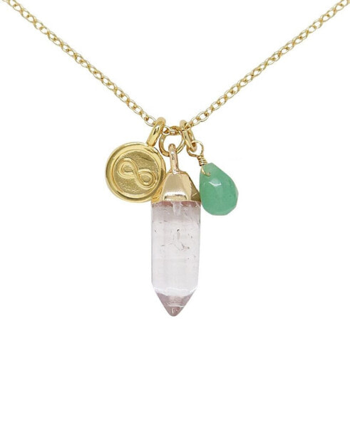 Crystal Gemstone Charm Necklace