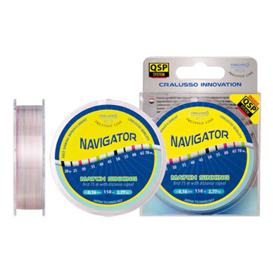Монофильная леска для рыбалки CRALUSSO Navigator Match Sinking 0,18 мм, 200 м