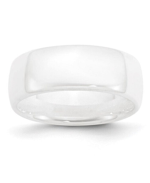 Ceramic White Polished Wedding Band Ring