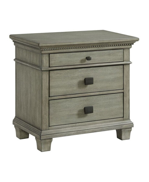 Clovis 3- Drawer Nightstand with USB