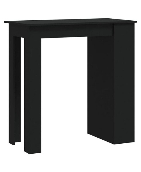 Bar Table with Storage Rack Black 40.2"x19.7"x40.7" Engineered Wood