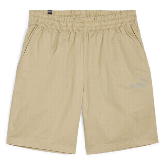 Puma Essentials Chino Drawstring 8 Inch Shorts Mens Beige Casual Athletic Bottom