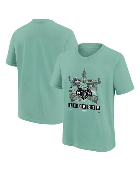 Big Boys and Girls Green New York Liberty Original Content Max90 T-Shirt