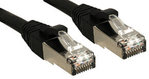 Lindy 0.3m Cat.6 S/FTP LSZH Cable - Black - 0.3 m - Cat6 - SF/UTP (S-FTP) - RJ-45 - RJ-45