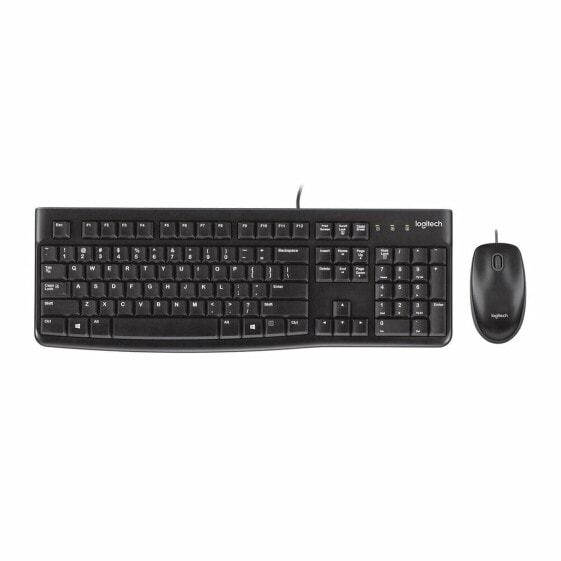 Клавиатура и мышь Logitech MK120 QWERTZ Чёрный немецкий