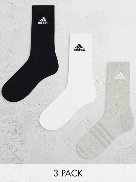 adidas Sportswear 3 pack crew socks in mutli