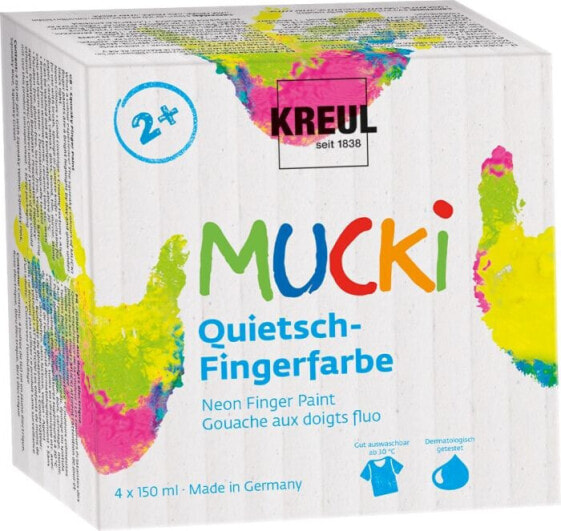 MUCKI Quietsch-Fingerfarbe 4er Set 150ml