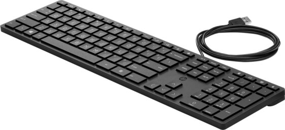 HP Wired Desktop 320K Keyboard - Full-size (100%) - USB - Mechanical - QWERTY - Black