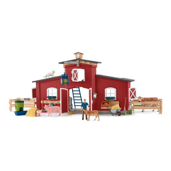 SCHLEICH Farm World Playset Red Barn With Animals doll