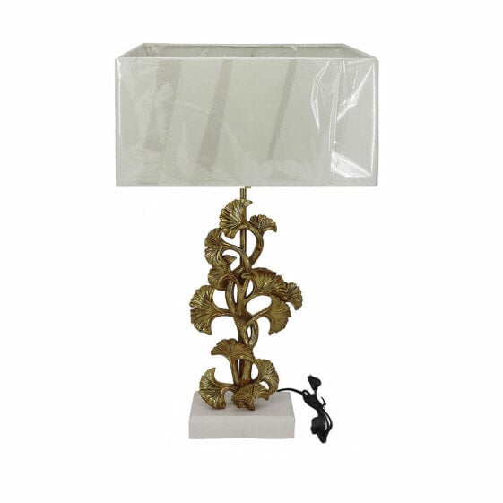 Настольная лампа DKD Home Decor Позолоченный полиэстер Белый Смола (38 x 20 x 59,5 cm)