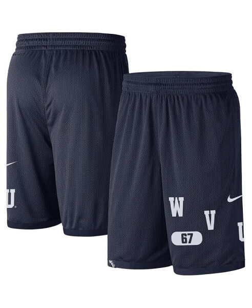 Men's Navy West Virginia Mountaineers Wordmark Performance Shorts