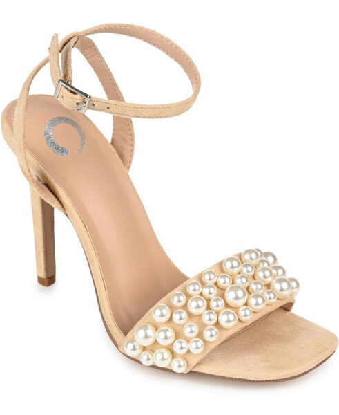 Women's Romey Pearl Embellished Stilleto Dress Sandals