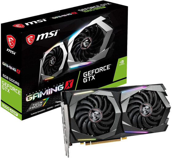 Видеокарта MSI Gaming GeForce GTX 1660 Super 192-bit HDMI/DP 6GB GDRR6 HDCP Support DirectX 12 Dual Fan VR Ready OC Graphics Card (GTX 1660 Super Gaming X)