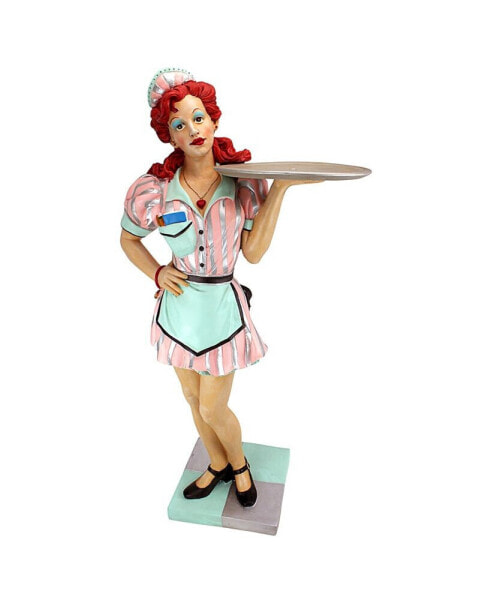 Retro Rosie Diner Dame Serving Table Statue