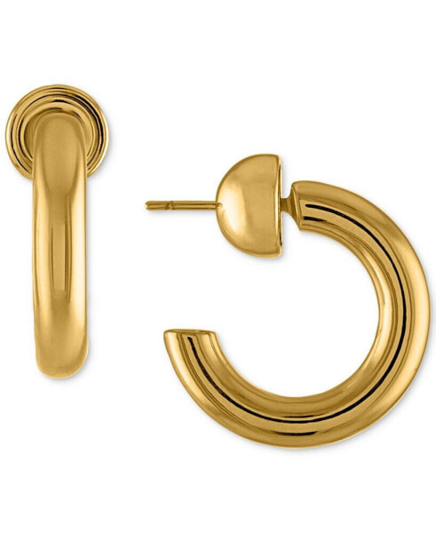18k Gold-Plated Medium C-Hoop Earrings, 1.18"