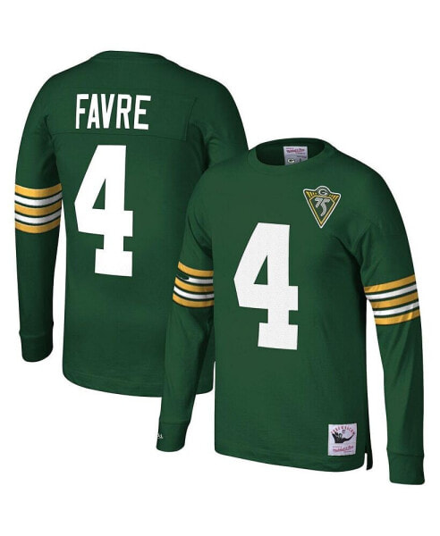 Men's Brett Favre Green Green Bay Packers 1994 Retired Player Name and Number Long Sleeve T-shirt