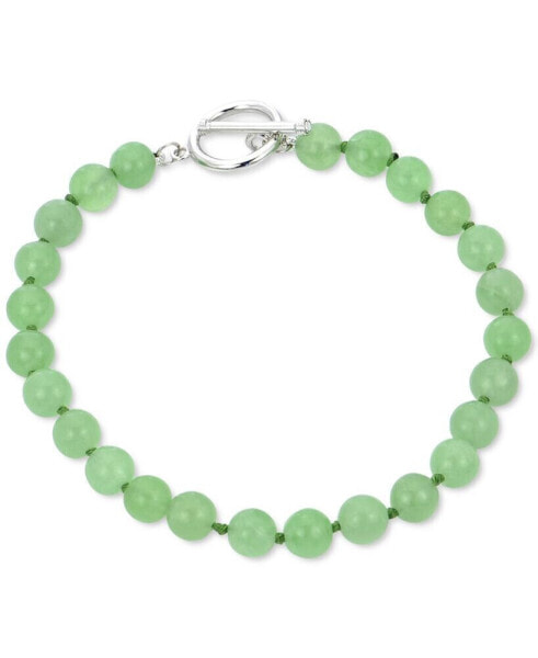 Dyed Green Jade Toggle Bracelet (Also available in Onyx)