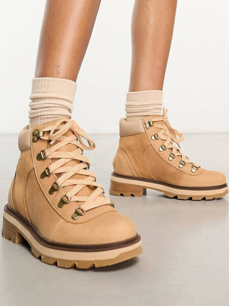 Sorel Lennox Hiker lace up boots in camel 