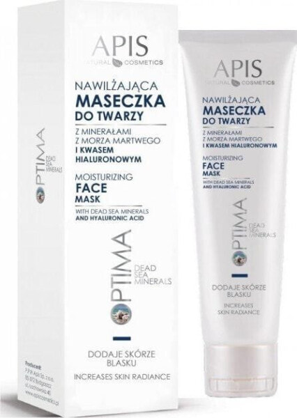 Apis Optima Moisturizing Face Mask maseczka nawilżająca do twarzy z minerałami z Morza Martwego i kwasem hialuronowym 100ml