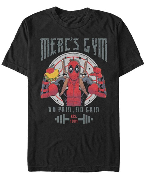 Marvel Men's Deadpool Merc's Gym, Short Sleeve T-Shirt