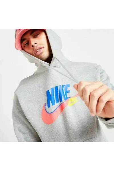 Толстовка Nike Мужская Sportswear Standard Issue Fleece Grey Sweatshirt