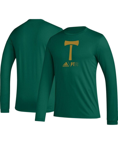 Men's Green Portland Timbers Icon AEROREADY Long Sleeve T-shirt