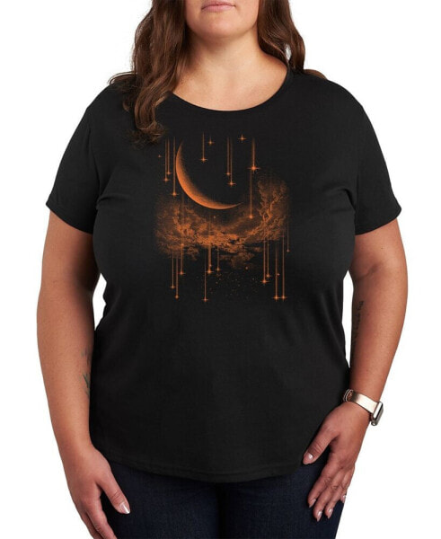 Plus Size Halloween Moon Graphic T-shirt