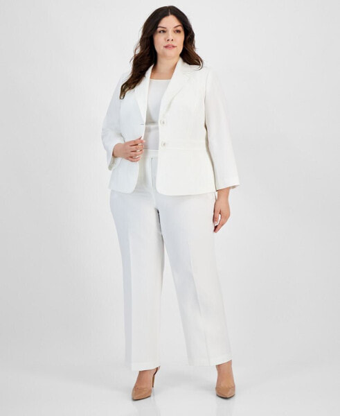 Plus Size Crepe Two-Button Blazer Pantsuit