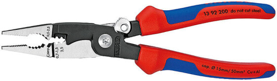 KNIPEX 13 92 200 - Needle-nose pliers - Steel - Plastic - Blue - Red - 200 mm - 280 g