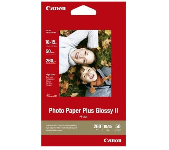 Canon Photo Paper Plus Glossy II PP-201 A6 Photo Paper - 275 g/m² - 100x150 mm - 50 sheet