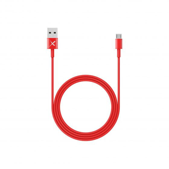 Xlayer 214096, 1 m, Micro-USB A, USB A, USB 2.0, Red