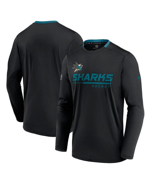 Men's Black San Jose Sharks Authentic Pro Locker Room Long Sleeve T-shirt