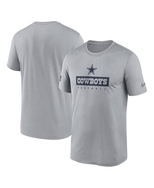 Men's Silver Dallas Cowboys Sideline Legend Performance T-Shirt