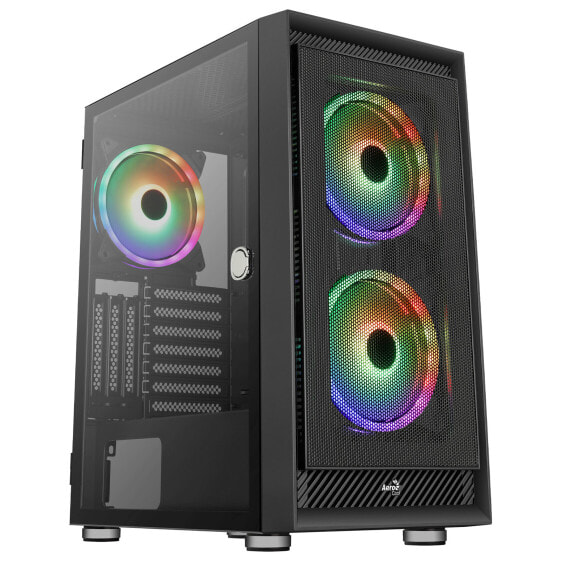 AEROCOOL ADVANCED TECHNOLOGIES Aerocool GRAPHITEV3 Computer Case 3 ARGB 14cm Fans - Midi Tower - PC - Black - ATX - micro ATX - Mini-ITX - ABS - SPCC - Steel - Blue - Green - Red