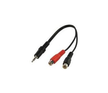 HDGear PureLink LP-AA110, 3.5mm, Male, 2 x RCA, Female, 0.1 m, Black