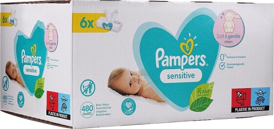 Feuchttücher für Babys Sensitive 6x80 St.