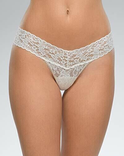 hanky panky 275665 Signature Lace Low Rise Thong, White, One Size (2-12)