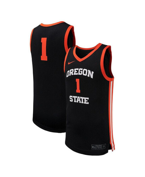 Men's and Women's #1 Black Oregon State Beavers Team Replica Basketball Jersey