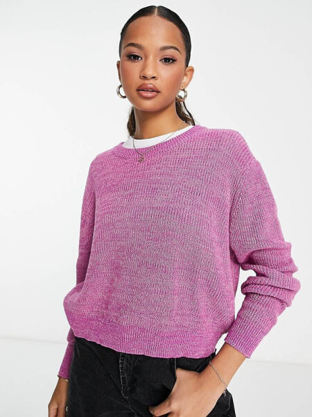 Cotton:On ribbed knitted jumper in pink