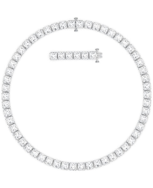 Rhodium-Plated Millenia All-Around Necklace, 15" + 2" extender