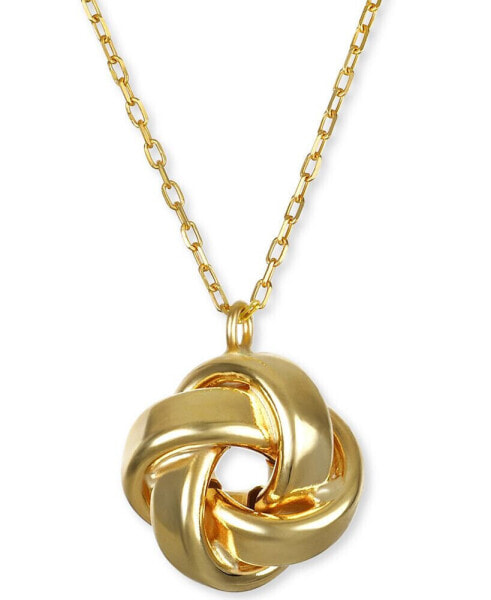 Italian Gold love Knot 18" Pendant Necklace in 14k Gold