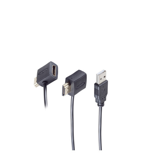 ShiverPeaks BS10-01002 - 0.5 m - HDMI Type A (Standard) - HDMI + USB - Male - Male/Female - Straight