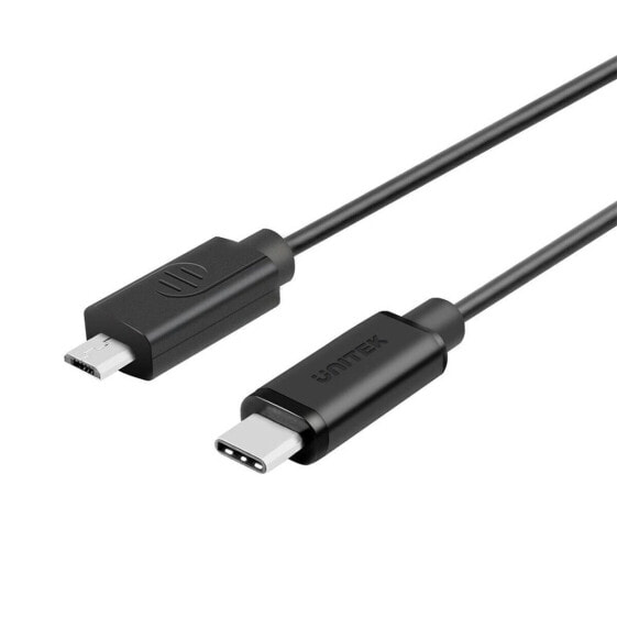 Кабель Micro USB 2.0 B — USB C Unitek Y-C473BK Чёрный 1 m