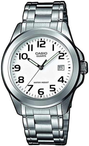 Мужские часы кварцевые с серебряным браслетом Casio Men's Stainless Steel Quartz Watch MTP-1259PD-7B