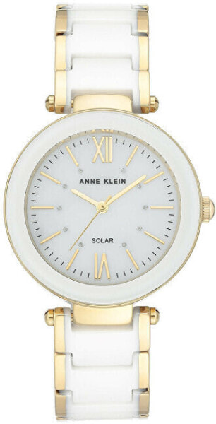 Часы и аксессуары Anne Klein Аналоговые солнечные наручные часы Considered Ceramic AK/3844WTGB